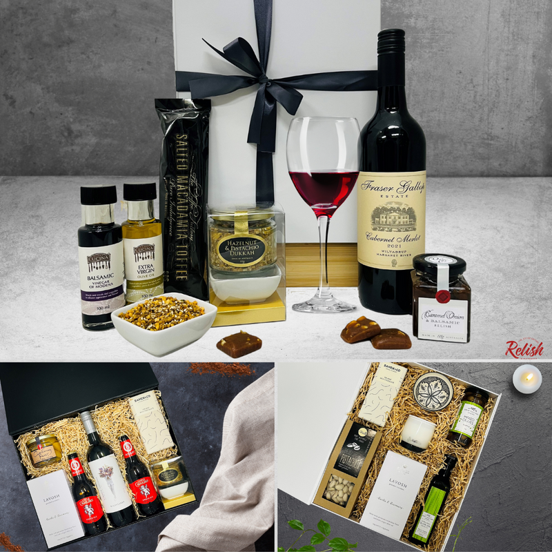 Premium corporate gift hamper with wine and gourmet snacks - Perth delivery